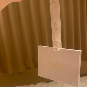Authentic rare and collectible Dior White Tag small gift bag  with Gold Accents